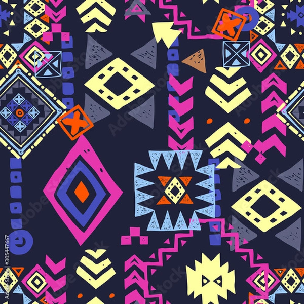 Fototapeta Seamless Ethnic pattern. Tribal vector abstract background