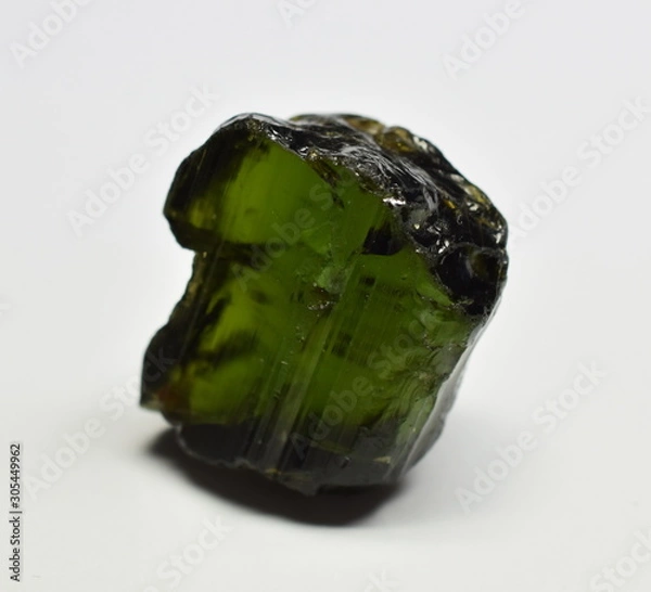 Fototapeta Tourmaline raw gemstones from Zambia