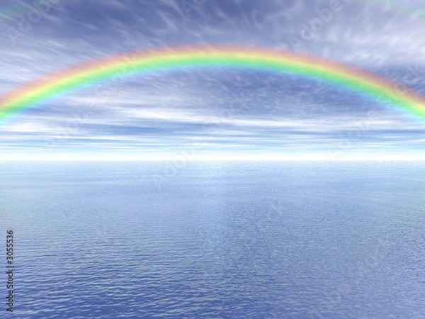 Obraz paesaggio con arcobaleno