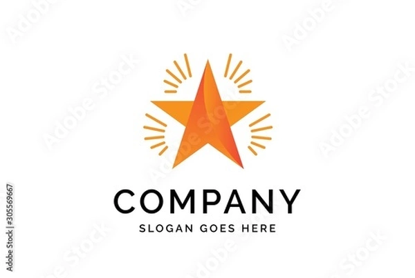 Obraz Modern abstract star flat illustration logo vector template