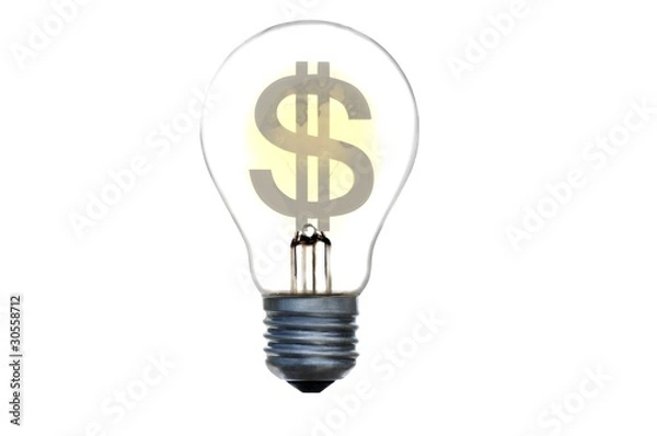 Obraz dollar electric light bulb