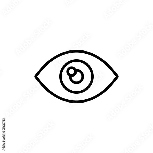 Fototapeta Eye Vector Line Icon
