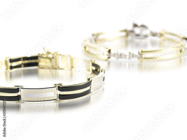 Obraz two bracelets on white background