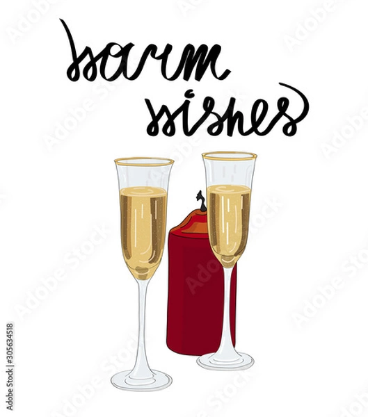 Fototapeta Postcard candle