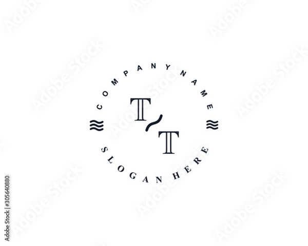 Obraz  Initial TT vintage logo template