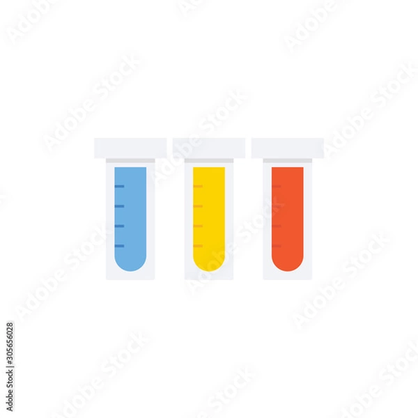 Obraz Test Tube Vector Flat Icon