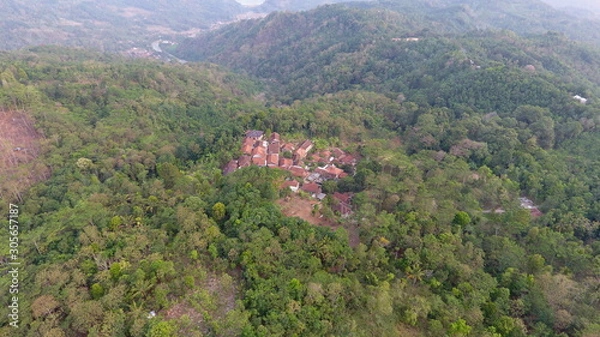 Fototapeta community settlement in the middle of the forest