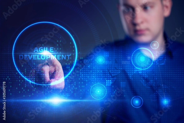 Fototapeta Business, Technology, Internet and network concept. Agile Software Development.