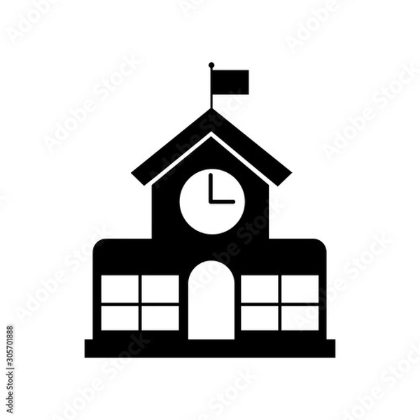 Obraz school building icon vector design symbol