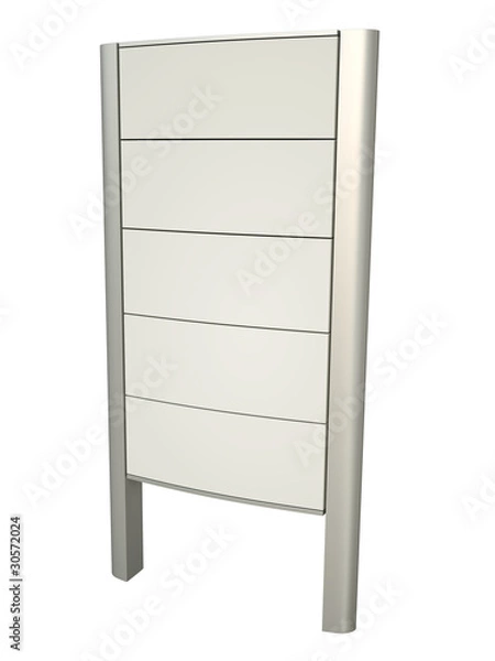 Obraz Blank pylon sign. 3D rendered image.