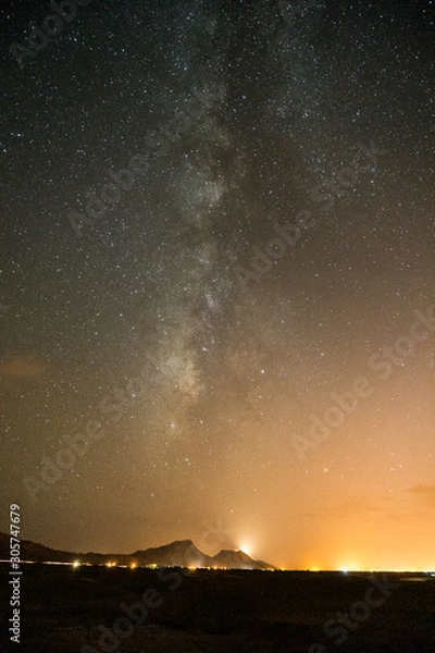 Obraz night sky with clouds