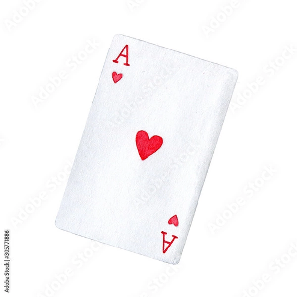 Obraz Playing card Ace isolated on white.