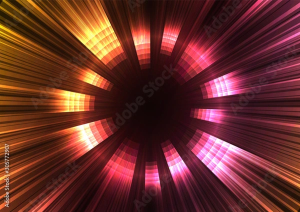 Fototapeta multicolor abstract circle background, digital overlap layer line, simple technology design template, vector illustration