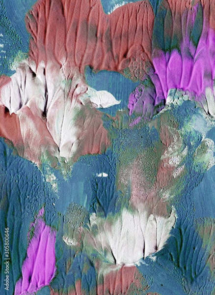 Obraz Abstract art background. Bright multi-colored texture. Modern Art. Stains of oil paint. Brush strokes of paint.
