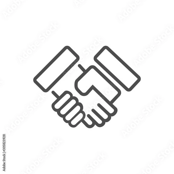 Fototapeta  Handshake line for web computer and mobile