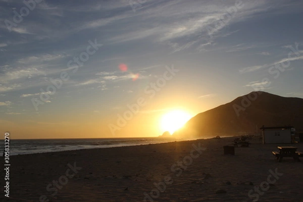Fototapeta Mugu Beach Sunset