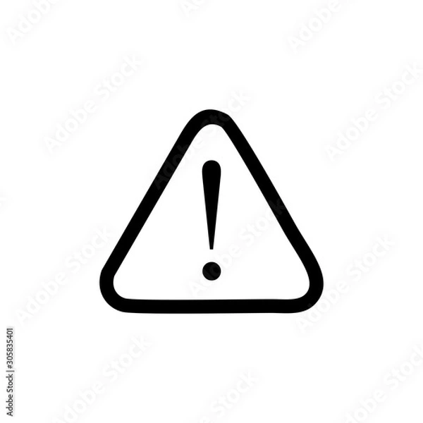 Fototapeta attention icon vector design symbol