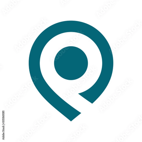 Fototapeta Creative Innovative Initial Letter P or PP logo template