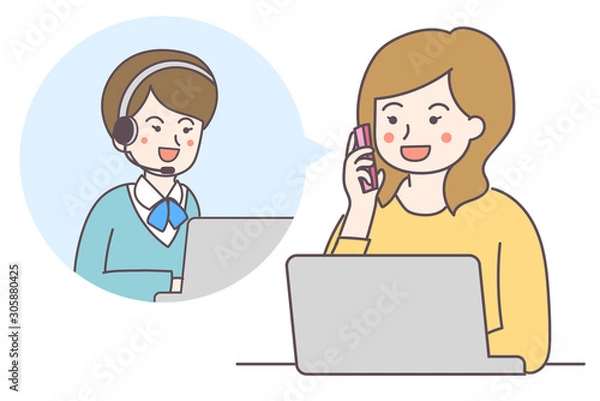 Obraz コールセンター　女性