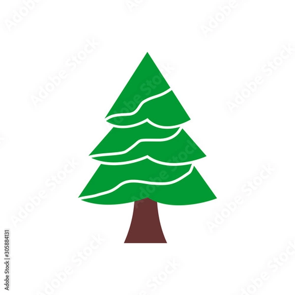 Obraz Christmas tree icon vector design symbol