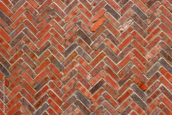 Fototapeta Szorstki tekstura tło ściany przemysłowe czerwonawy jodełka