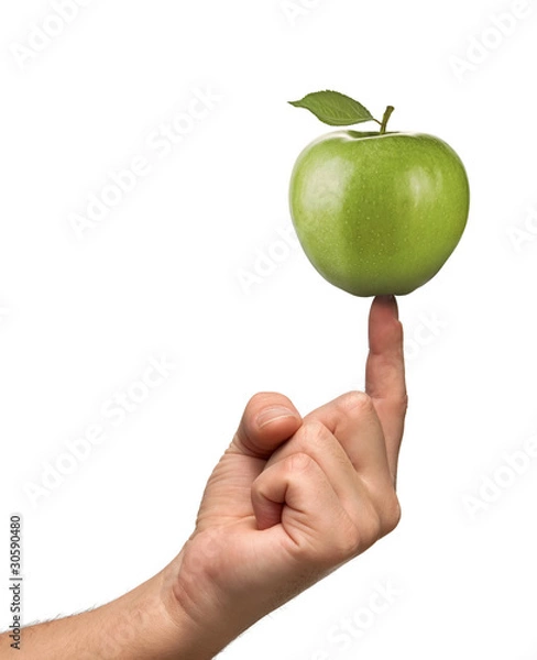 Obraz Apple on finger