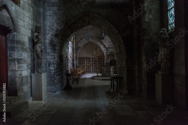 Obraz Interior Halls and Architecture of the Rouen Cathedral