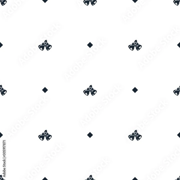 Fototapeta christmas bell filled element background. Christmas theme, with dots seamless pattern. Simple and modern christmas bell creative wallpaper.