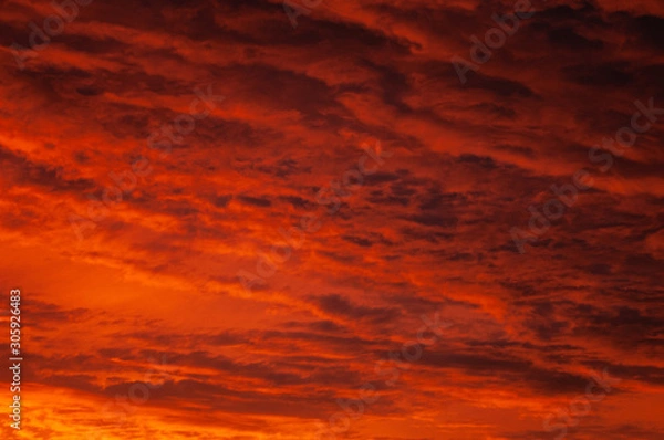 Fototapeta red sky sunset