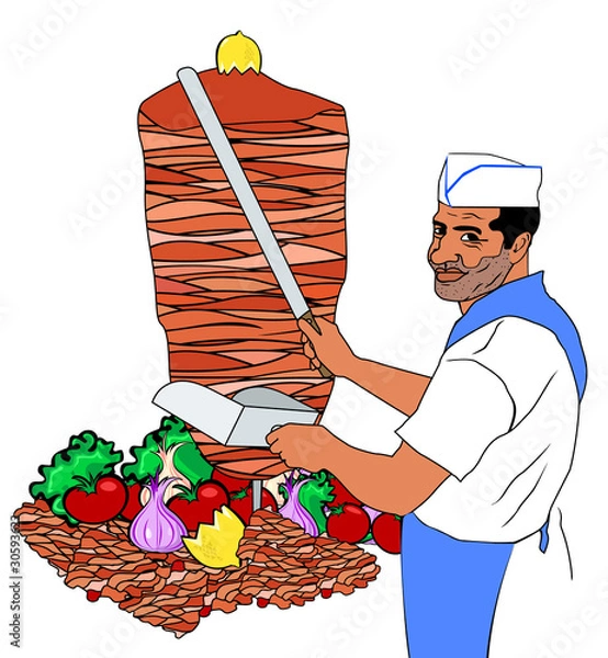 Obraz gyros kebap