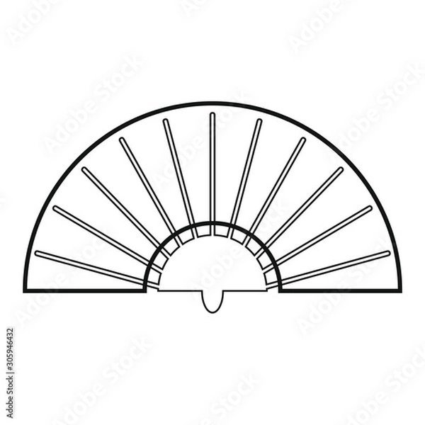 Fototapeta Spanish typical fan icon vector