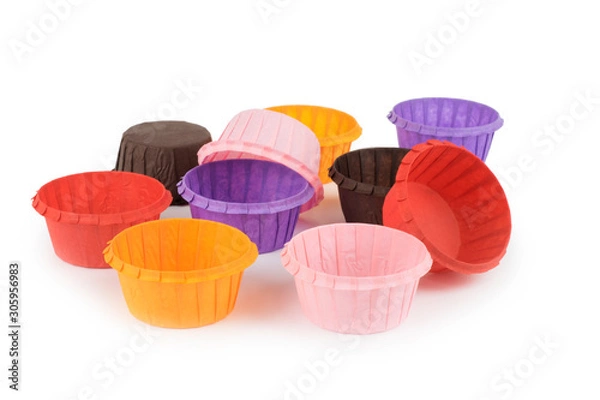 Obraz Colored paper molds for muffins