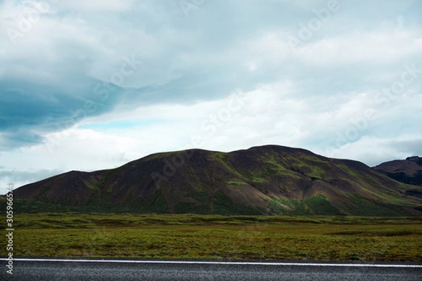 Obraz Cold mountains and empty fields