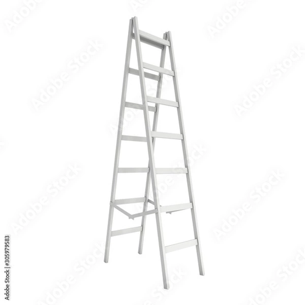 Fototapeta Step ladder. 3d render isolated on white