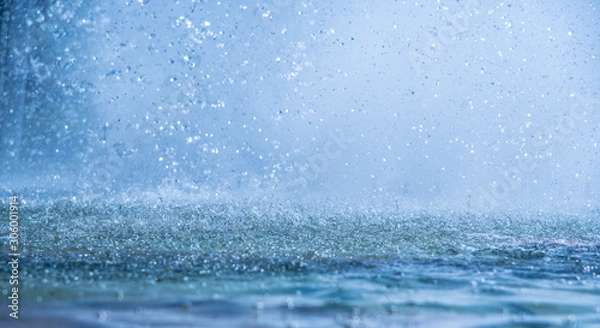 Fototapeta Abstract photograph of water splashed in a fountain