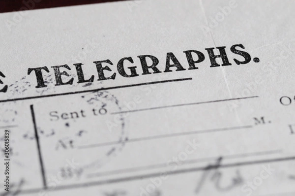Obraz Telegraph slip