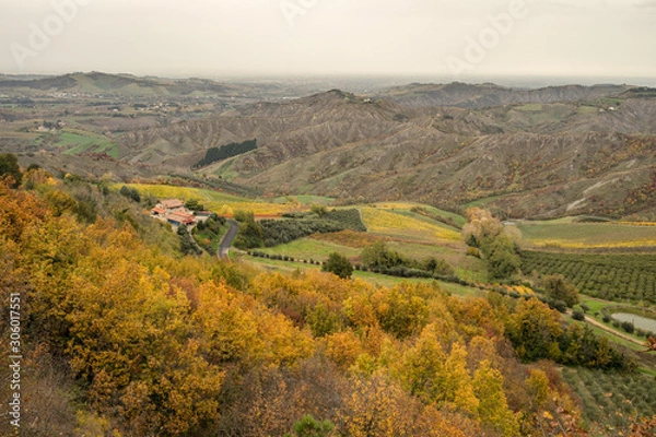 Fototapeta View from the hills over Brisighella