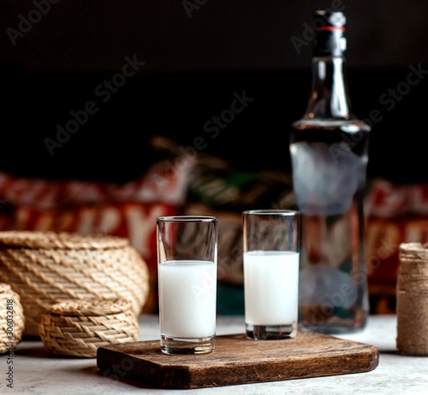 Obraz turkish beverage raki on the table