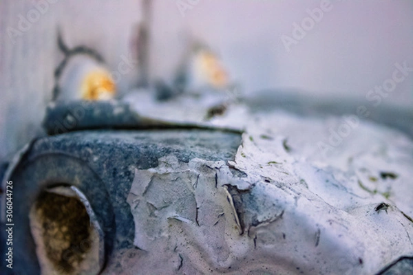 Obraz White cracked wall 