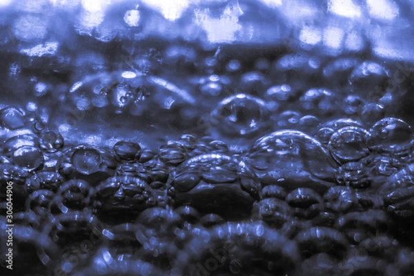 Obraz black and white bubbles