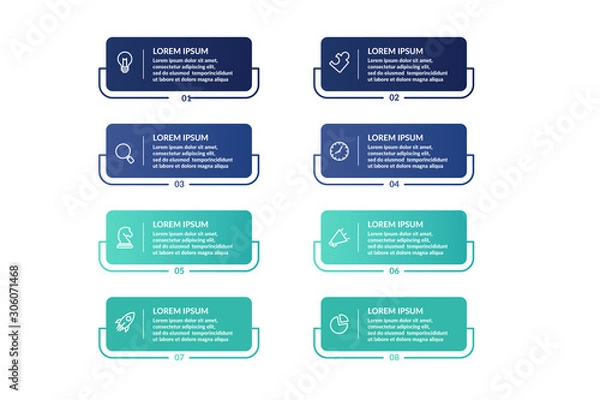 Obraz list infographic template design . business infographic concept for presentations, banner, workflow layout, process diagram, flow chart and how it work