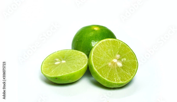 Obraz the Lime on white background