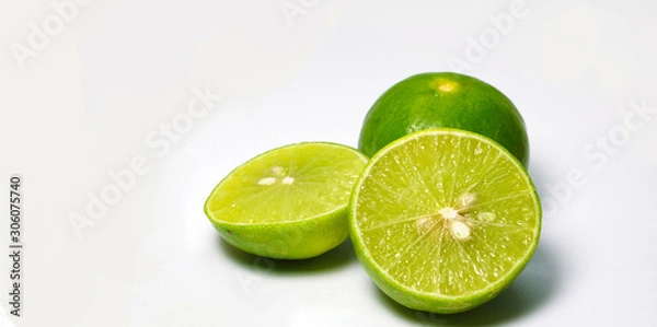 Obraz the Lime on white background