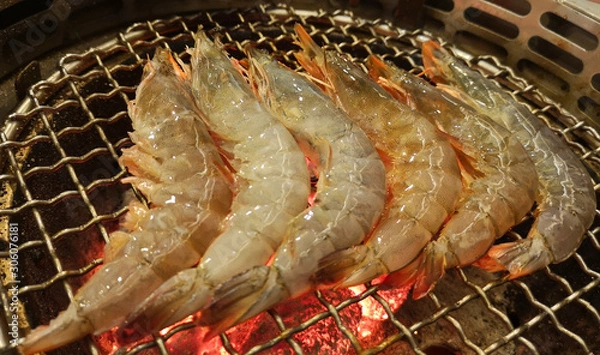 Obraz Grilled shrimp in Buffet restaurants