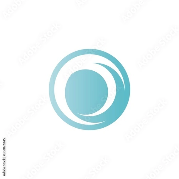 Obraz wave illustration vector template blue