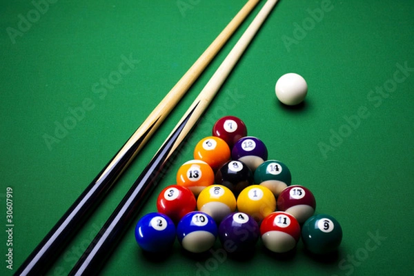 Fototapeta Billiard balls, pool
