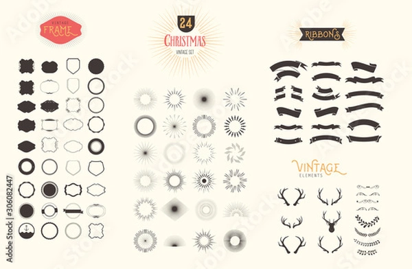 Fototapeta vector black icons set