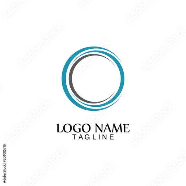 Fototapeta Circle logo and symbol vector icon template app