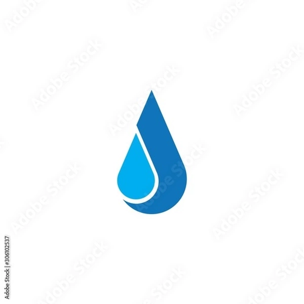 Obraz Water drop logo vector template illustration