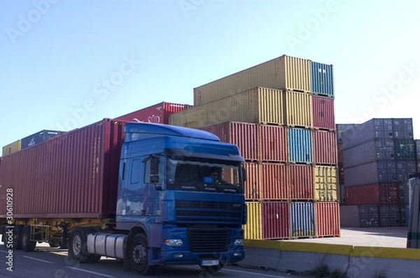 Fototapeta containers